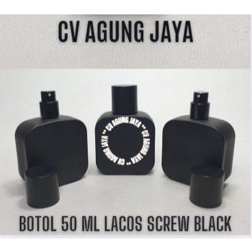 Botol Parfum 50 ml Lacoste Screw Black / Botol Parfum 50 Ml Hitam /Botol Parfum Kota k/Botol Parfum 