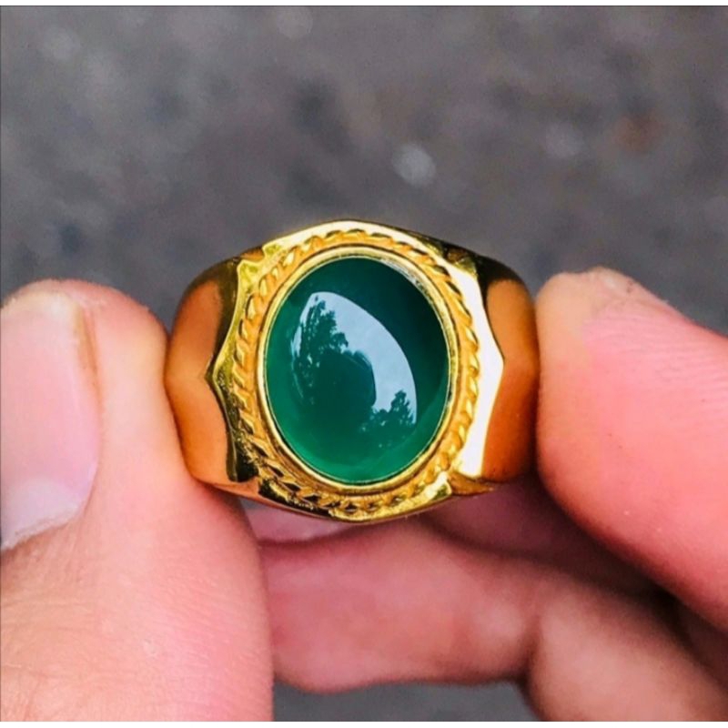 Batu Cincin Ijo Garut Natural Keristal