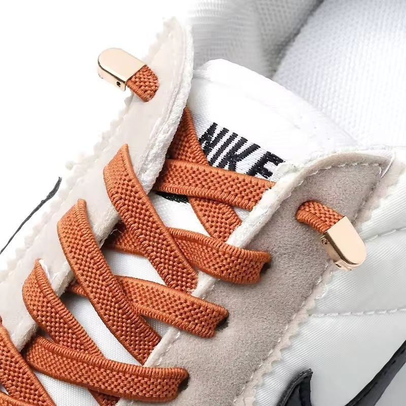 tali sepatu karet KLIP ON Elastis pipih 6mm