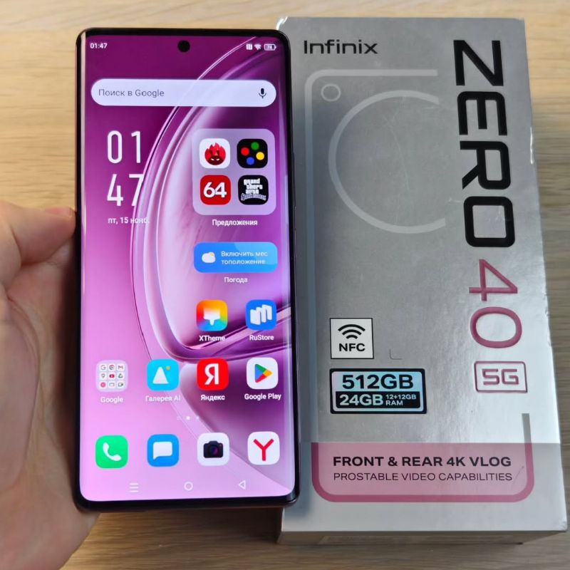 INFINIX ZERO 40 5G 24/512 GB NEW RESMI