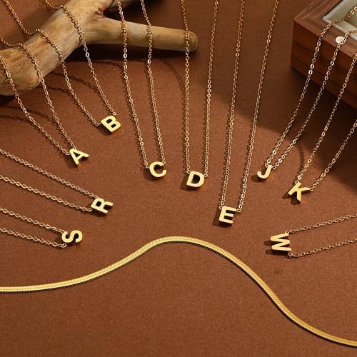 Kalung Nama Inisial Huruf Abjad Liontin - Kalung Huruf Titanium