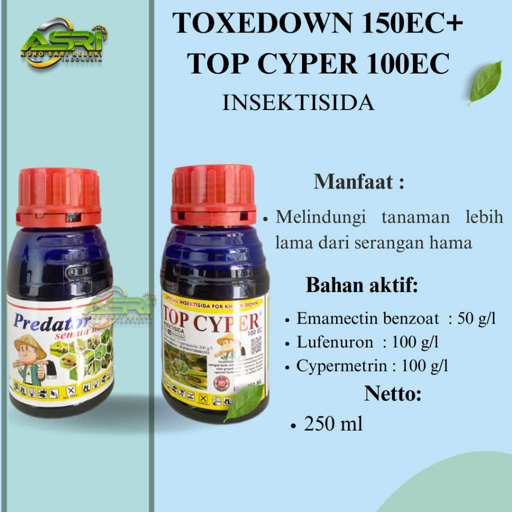 TOXEDOWN 150EC + TOPCYPER 100EC 250ML INSEKTISIDA