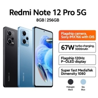 Xiaomi Redmi Note 12 Pro 5G 8/256 GB Baru Garansi Resmi New