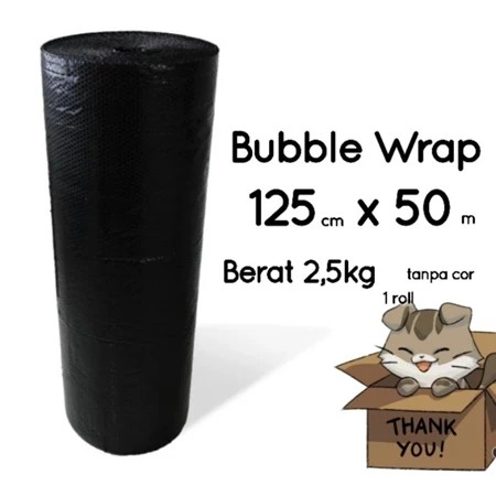 

Bubble Wrap Hitam 1 roll Tanpa Cor 2,5kg