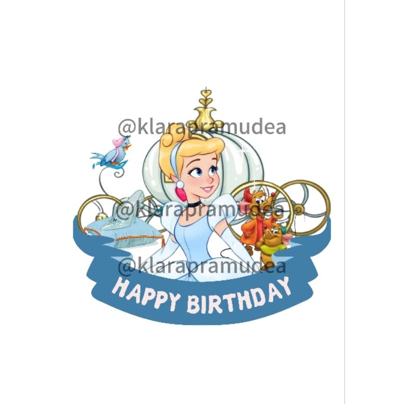 

TOPPER KARAKTER CINDERELLA // TOPPER MURAH