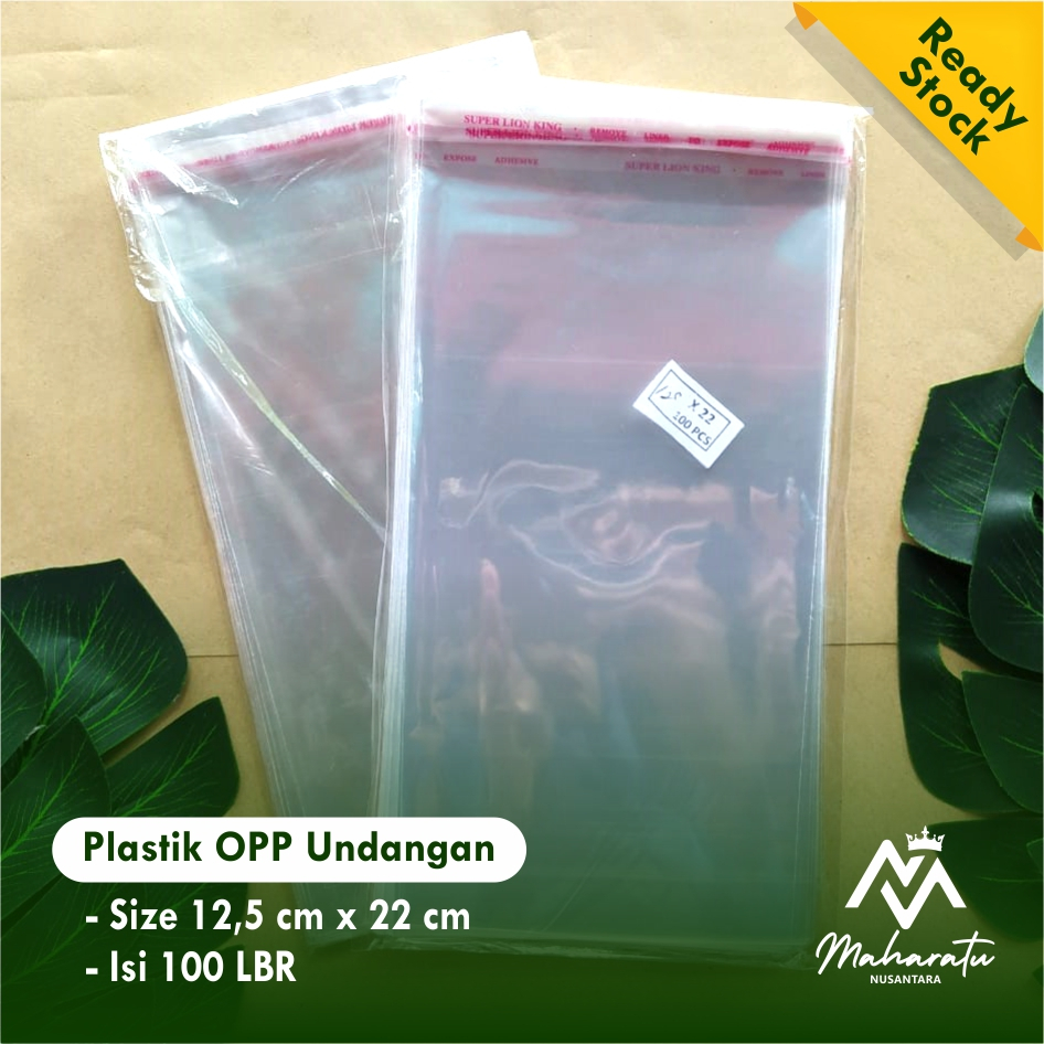 

PLASTIK OPP 12,5 x 22 CM - PRODUK READY STOCK 1 PACK [100 PCS]