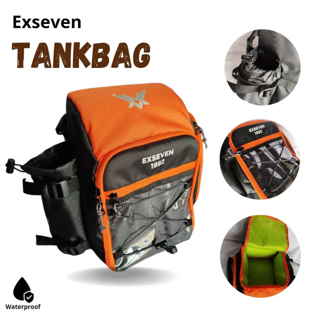 TAS TANGKI MOTOR TRAIL UNIVERSAL KLX CRF EXSEVEN1992 TANKBAG CROSS