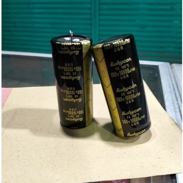 Elco 10.000/100 volt rubycon hitam panjang