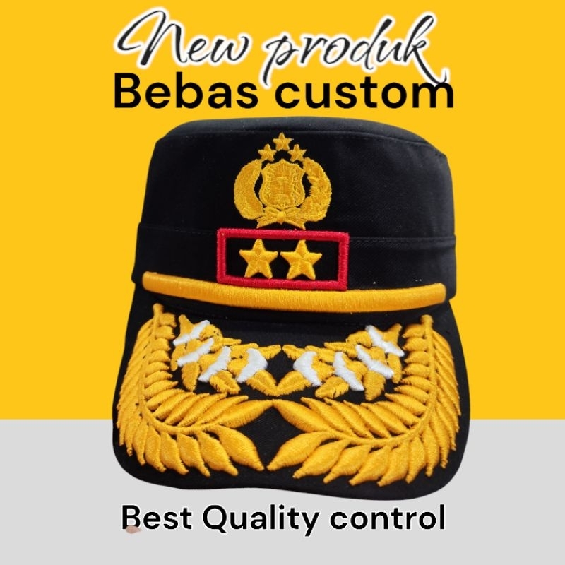 Topi komando polri SUPER EXCLUSIVE terbaru BEBAS CUSTOM