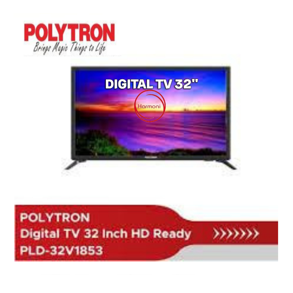 Polytron Digital TV 32 Inch HD PLD-32V1853 TV LED Polytron 32'' PLD 32V1853 TV LED Polytron 32 Inch 