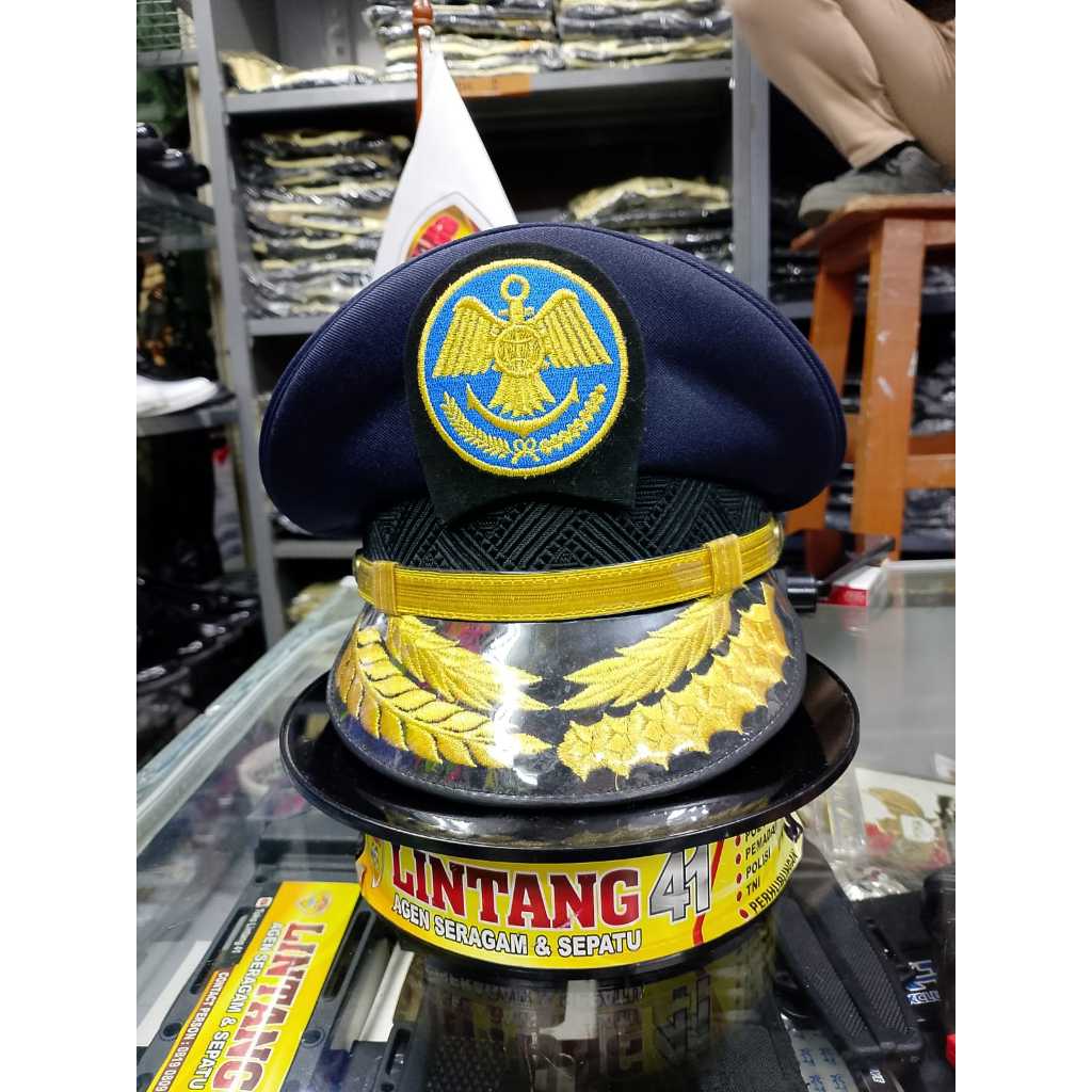 Topi pet pdu dishub-kemenhub gol /pet pdu perhubunggan/pet pdu Dishub kemenhub 2 Ray
