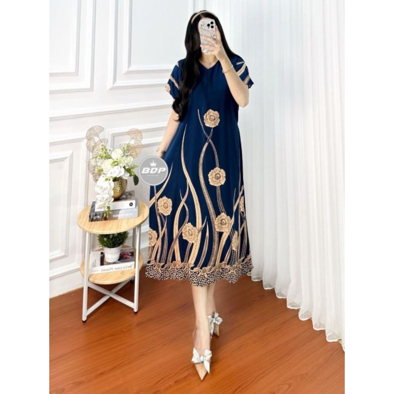 Daster Wanita Kekinian Bahan Rayon Motif Kekinian