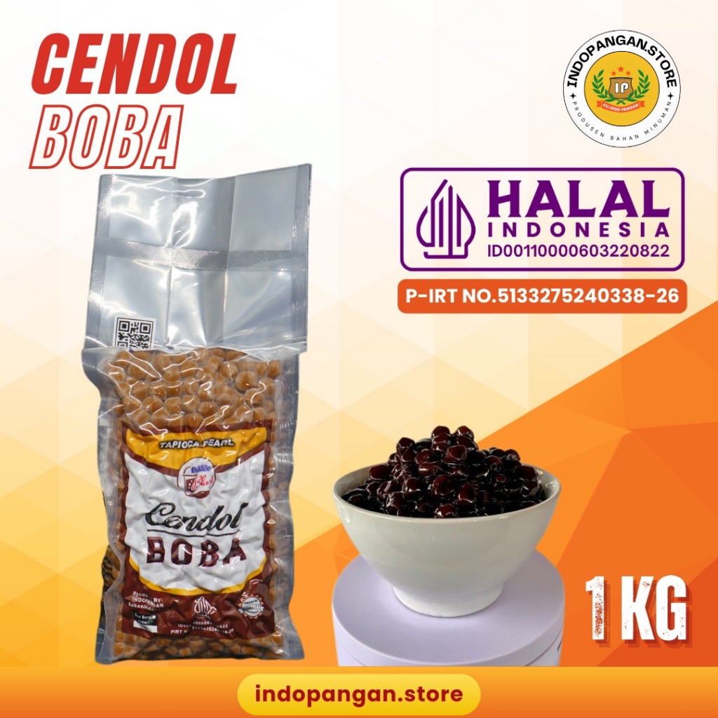 

Cendol Boba 1 Kg / Tapioca Pearl 1 Kg / Topping Boba 1 Kg