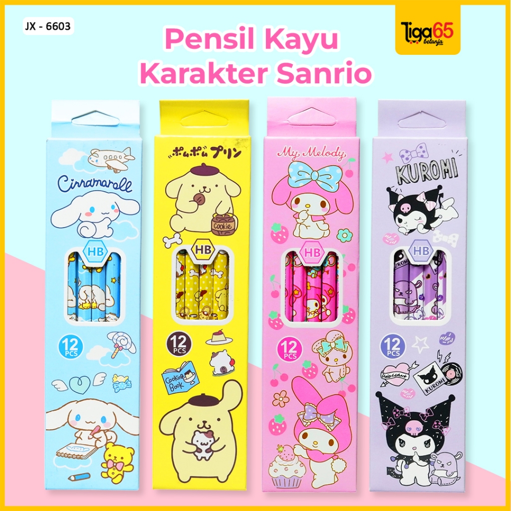 

Yds 365 Pensil Set Sanrio / Alat Tulis Anak / Souvenir Ulang Tahun Anak / Pencil Set / JX6603