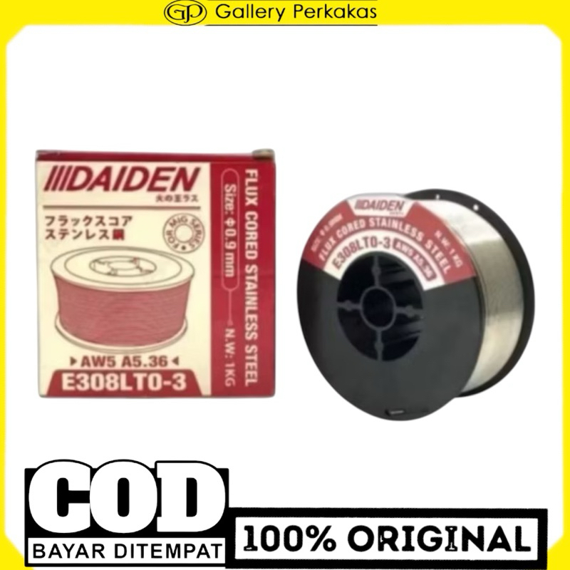 DAIDEN KAWAT LAS FLUX CORE 0.9MM STAINLESS STEEL WIRE MIG KAWAT LAS MIG KHUSUS STAINLESS