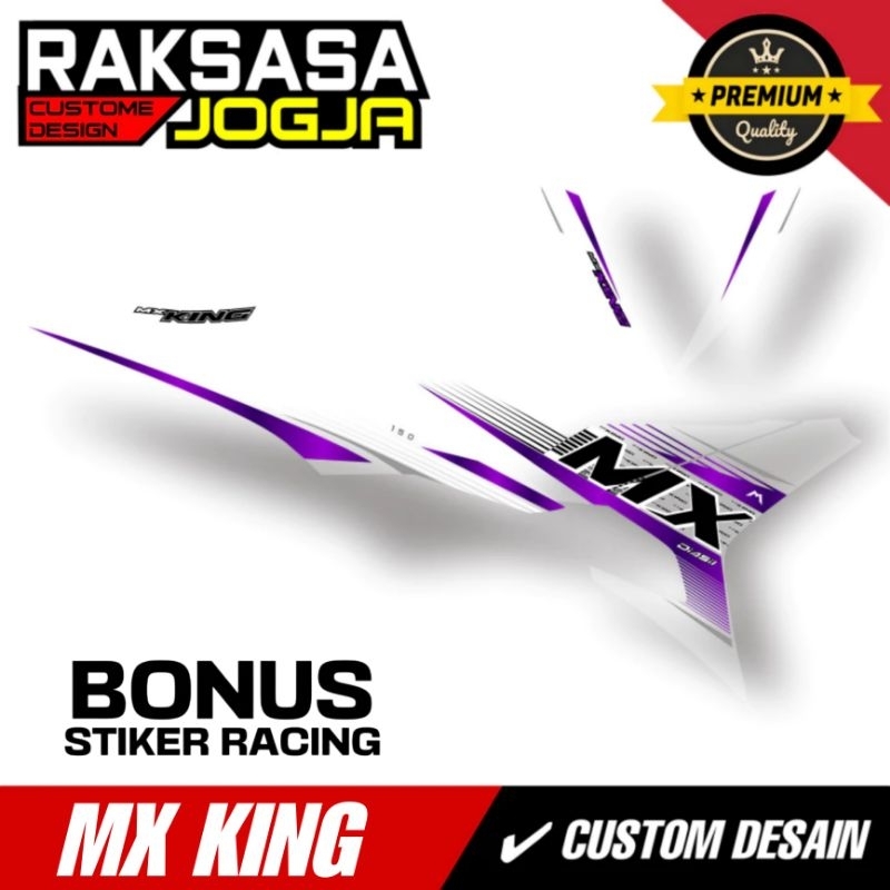STRIPING CUSTOM MX KING EXCITER / YAMAHA SNIPER 150 MXi / DASAR HITAM / STRIPING YAMAHA Y15ZR / EXCI