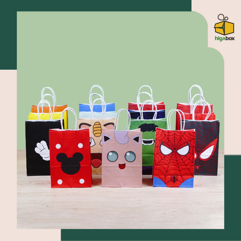 

( 10 PCS ) Paper Bag Motif / Goodie bag Anak Motif Karakter / Goodie bag Ulang Tahun Anak / Paper Bag Souvenir Ulang Tahun Anak / Paper Bag Kado Ulang Tahun | AK