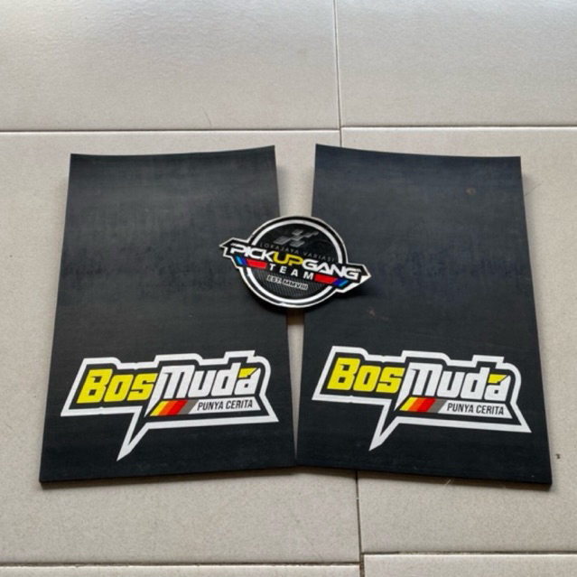 JUAL KARPET LUMPUR VARIASI PICK-UP PENAHAN LUMPUR KEPET EBEK KARET LUMPUR DAN STICKER UKURAN L300