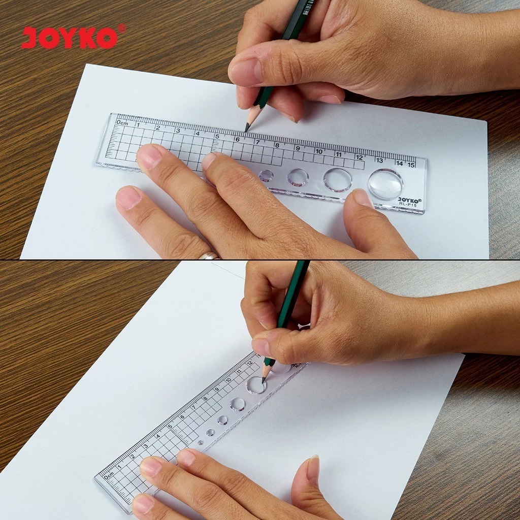 

Joyko Ruler Penggaris Plastik 15cm / Penggaris Plastik Joyko / Penggaris Bulat Joyko RL-P15