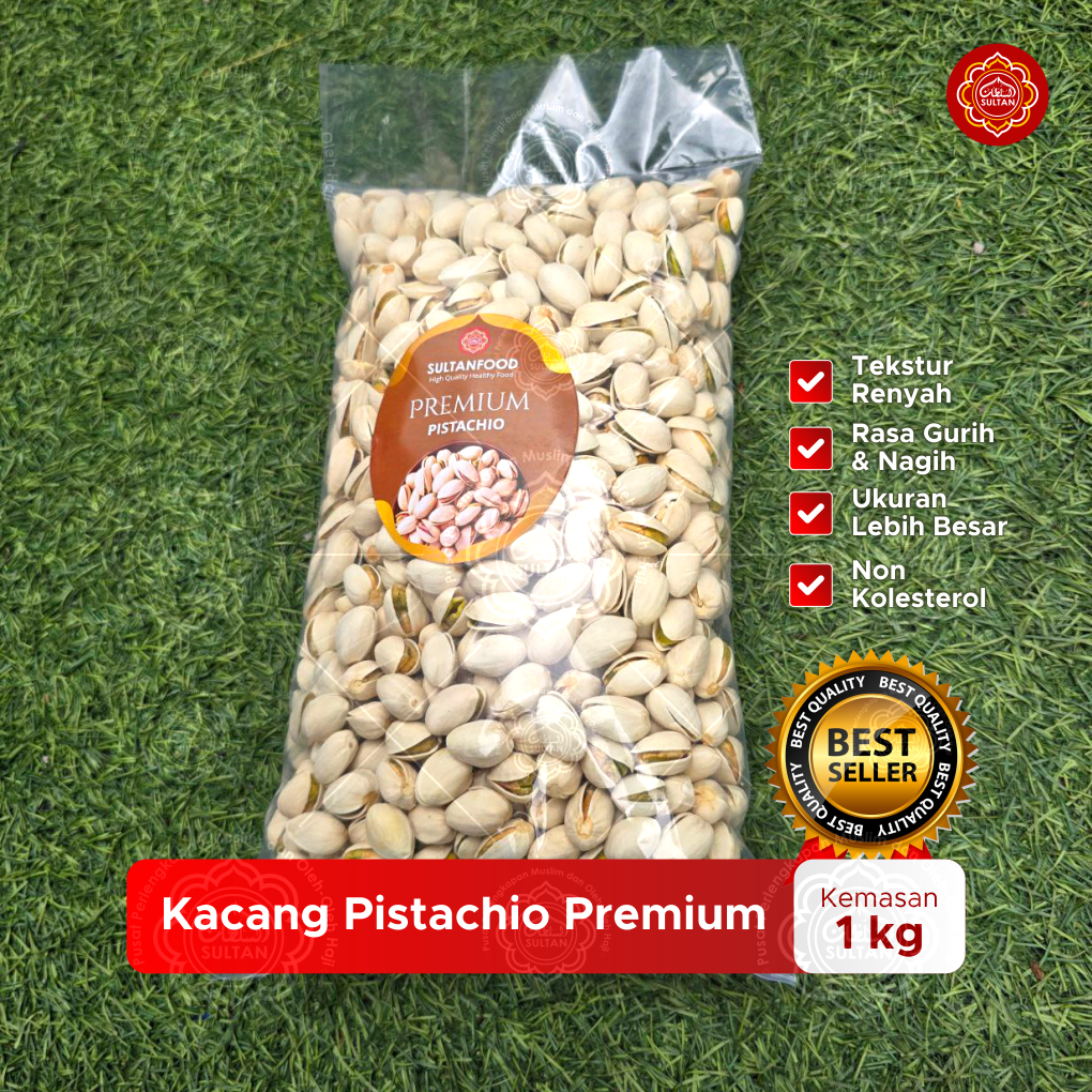

[TERMURAH] Kacang Pistachio Kacang Fustuk Oleh Oleh Haji Umroh Siap Makan Manis Gurih Kacang Pistachio 1kg Murah