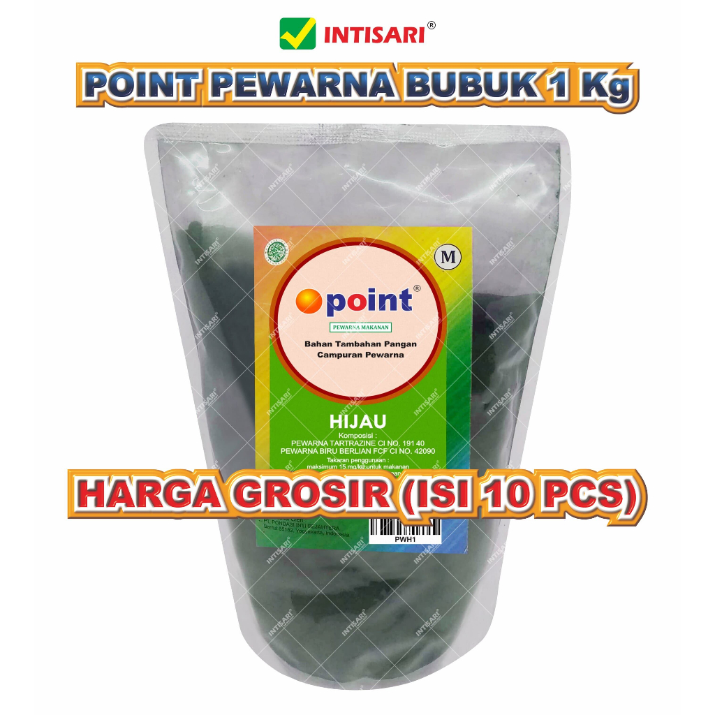 

[GROSIR ISI 10 PCS] PEWARNA BUBUK HIJAU 1000 G