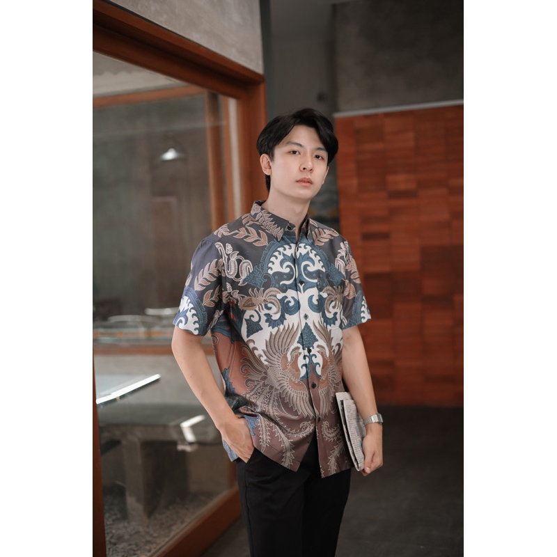 BATIK TULIS BARILIE BATIK ALMOND SS SLIMFIT ATASAN PRIA