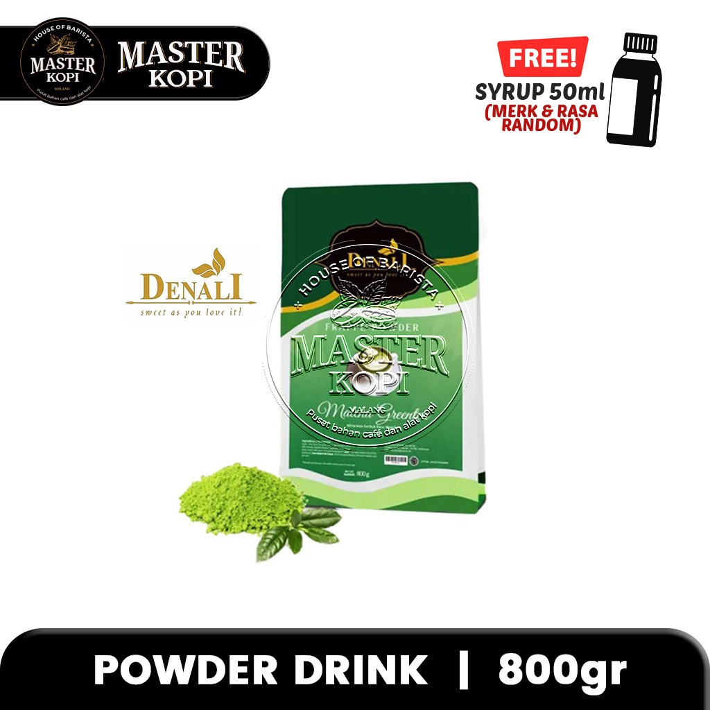 

Matcha Green Tea Powder DENALI Frappe Powder Minuman Bubuk 800gr