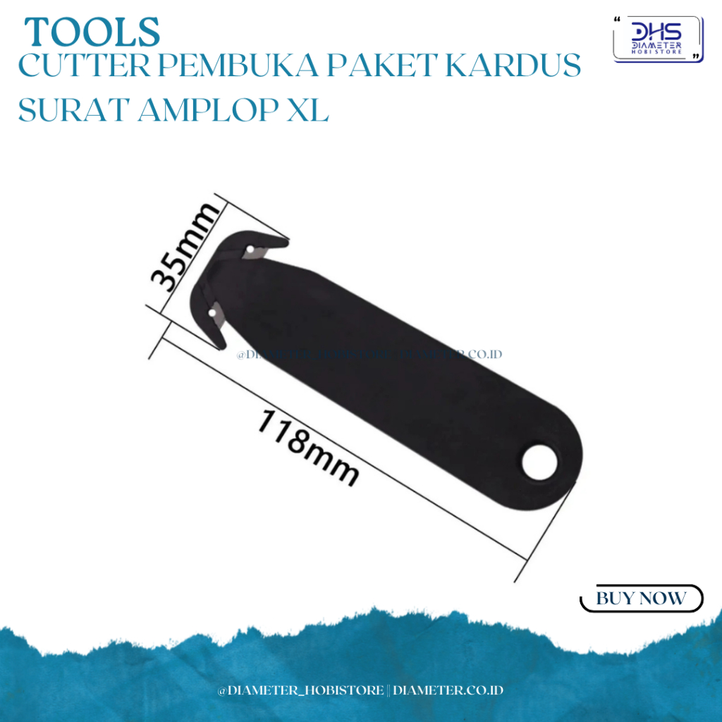 

Cutter Pembuka Paket Kardus Surat Amplop XL