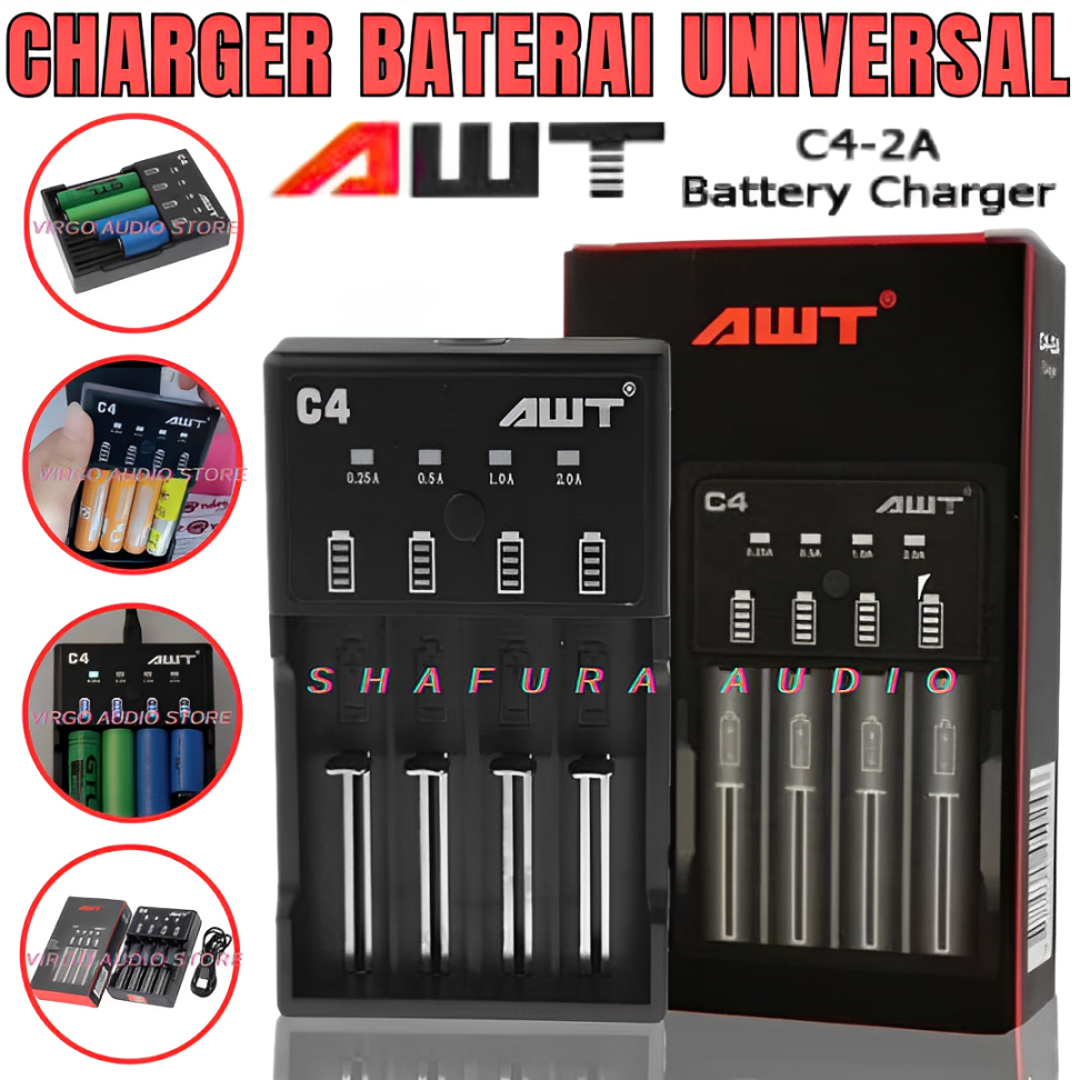 C4 Charger Awt 2a - Charger 4 Slot C4 Awt | Charger Awt C4 2a Charger 4 Slot Awt Li-Ion 2a Charger B