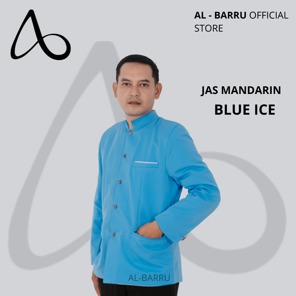 AL BARRU/Jas Mandarin/ Jasko Pria/ Jasko Santri/ Jas Pria/ Jasko Santri Warna Blue Ice