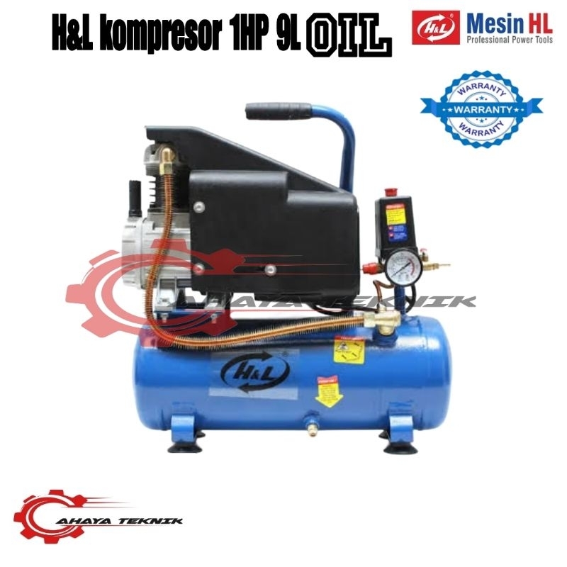 Mesin H&L Kompressor 1HP 9L Oil