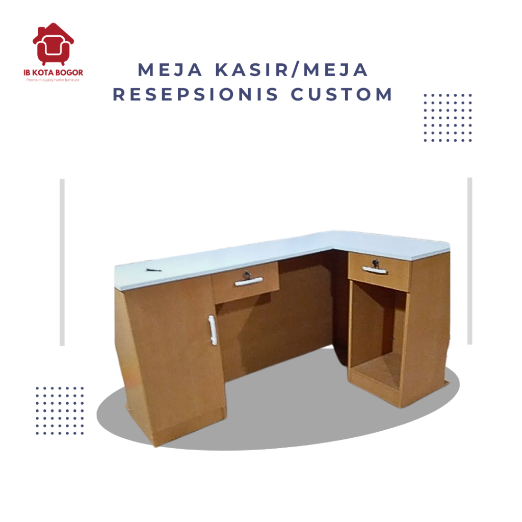 Meja Kasir Meja Resepsionis L Custom Minimalis