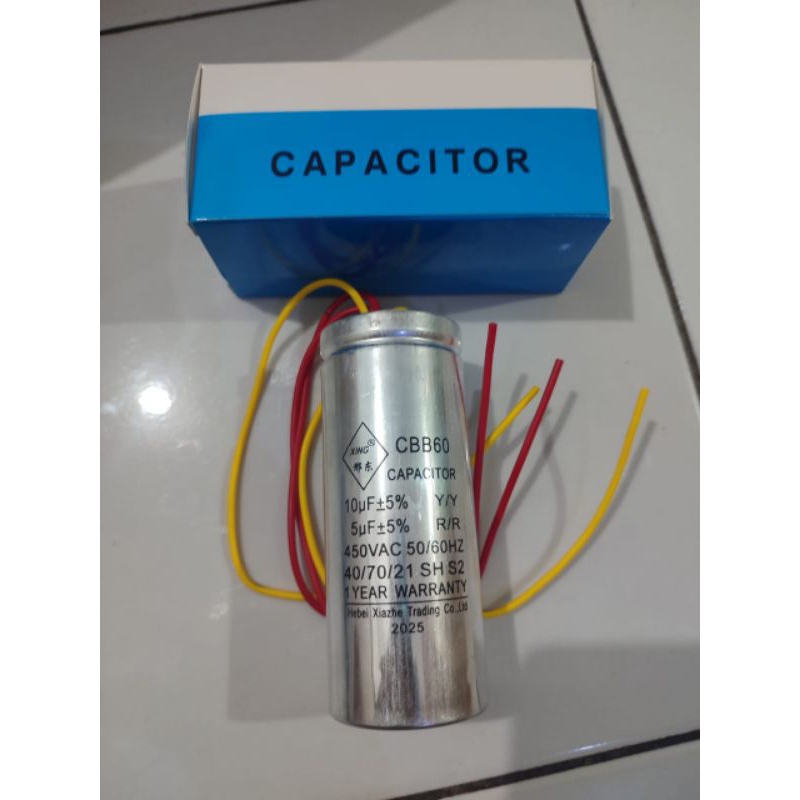 capasitor mesin cuci 10+5uf original aqua