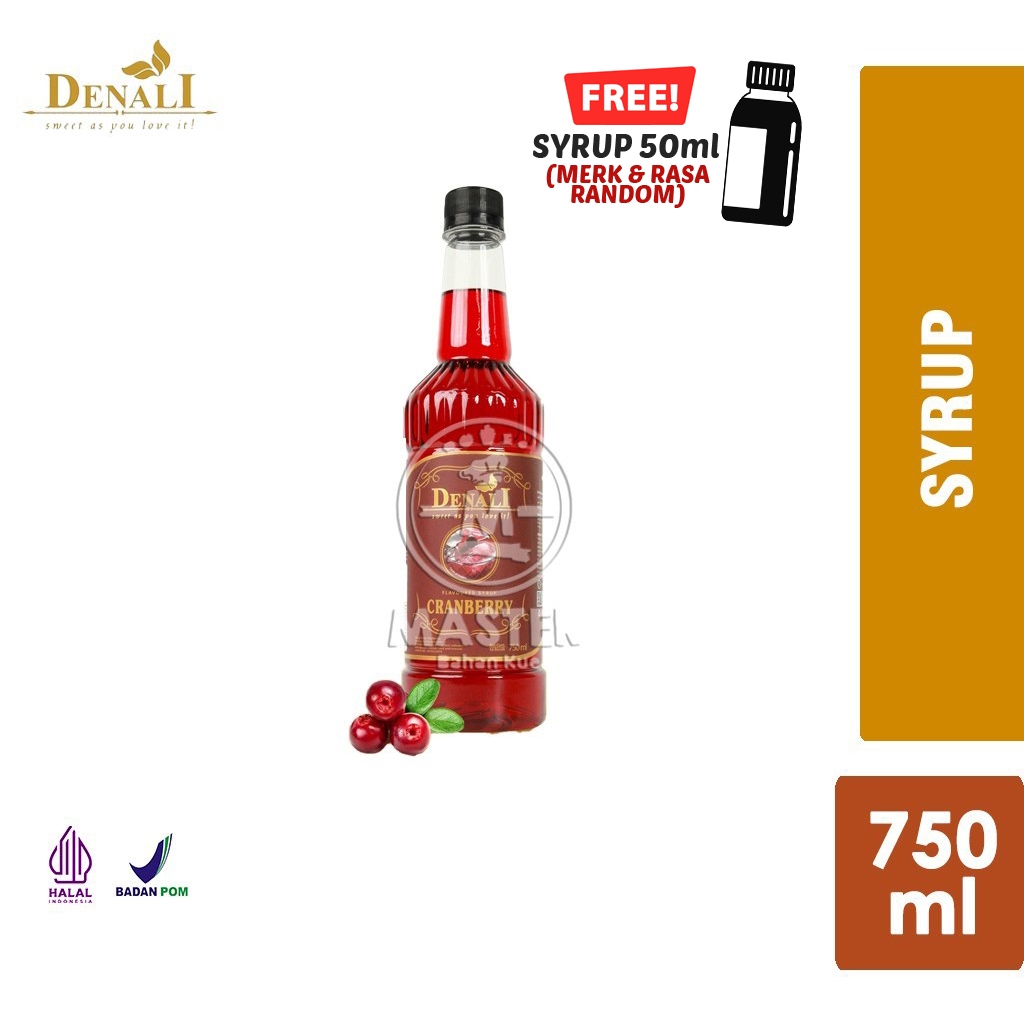 

Syrup Cranberry Denali / Sirup Cranberry [Botol Plastik 750ml]