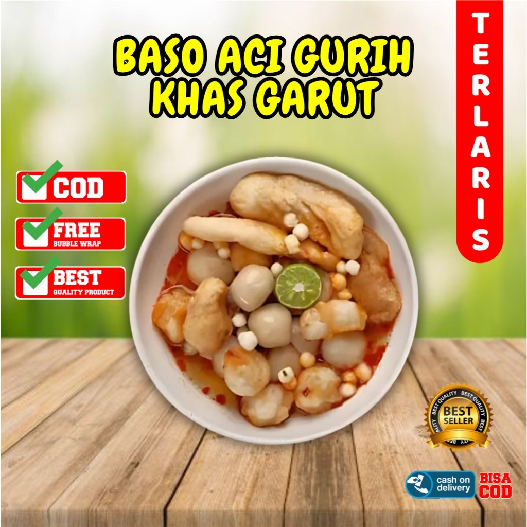 

BASO ACI GURIH KHAS GARUT Baso Aci Isi Ayam Baso 6 butir Baso Aci Ayam Suwir Enak Pedas Komplit