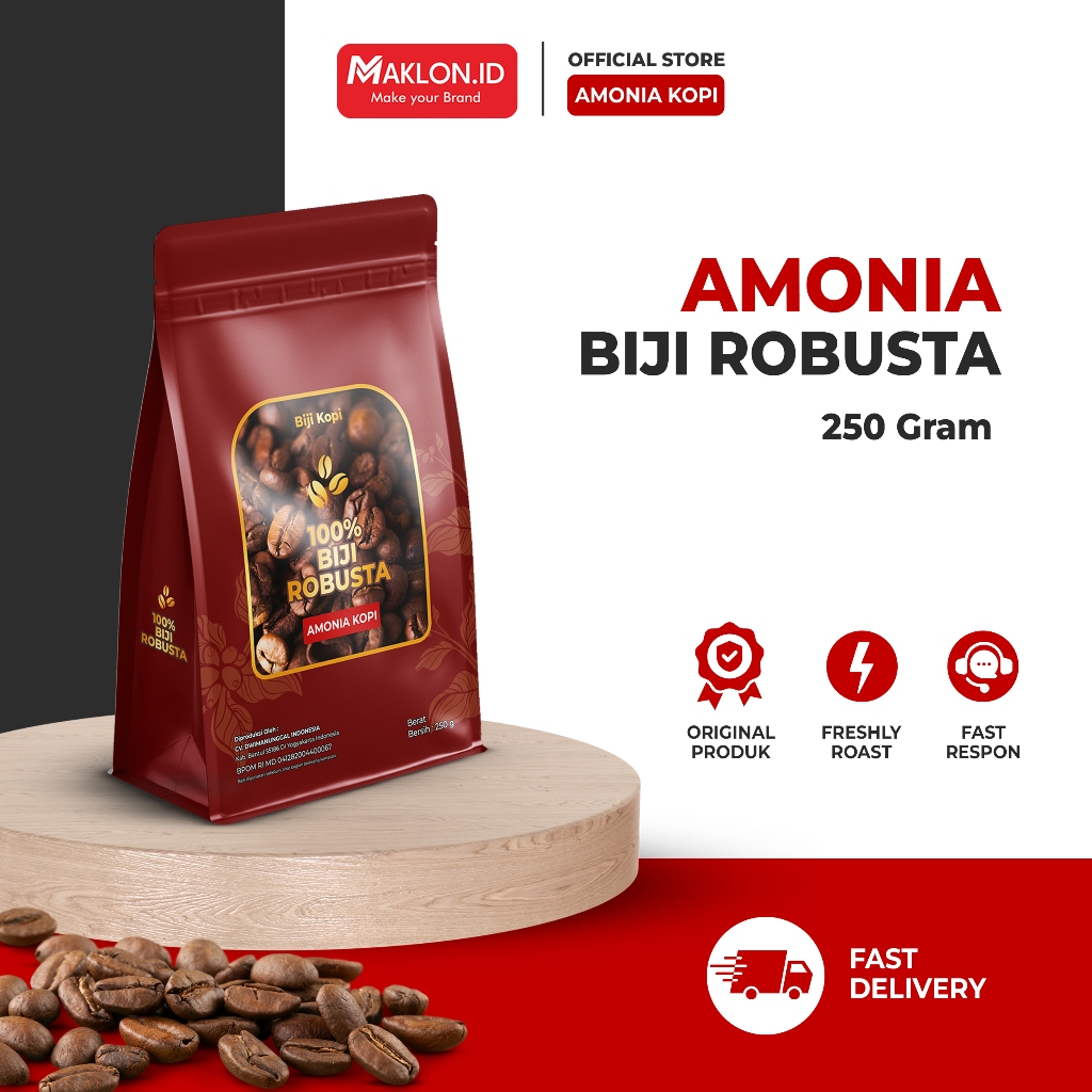 

Amonia Biji Kopi Robusta 250g