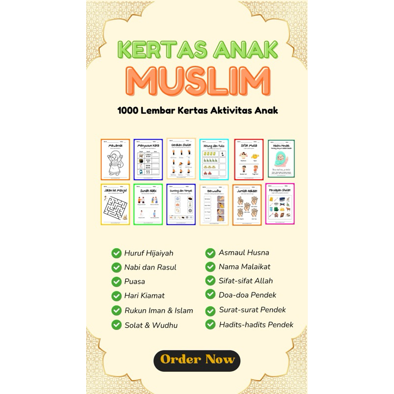 Worksheet Islam Untuk Anak 1000 lembar aktivitas islam anak printable