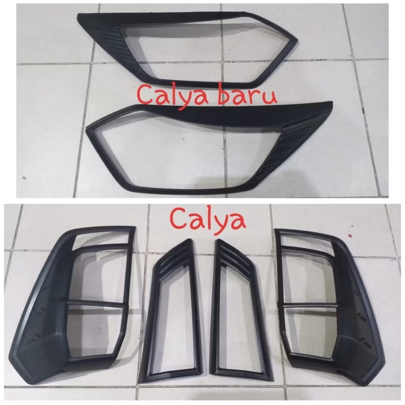 Paket Garnis Lampu Depan Belakang Calya Sigra 2019 2020 2021 2022 2023 2024 Hitam Doff