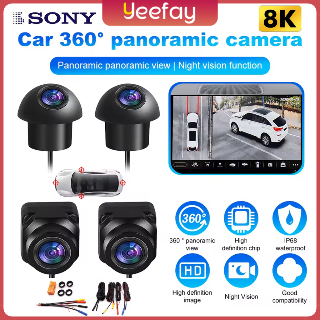 Kamera 360 QW-6688 / Car Camera 360 Degree Camera Kamera Parkir Mobil 360 1080p Bird View