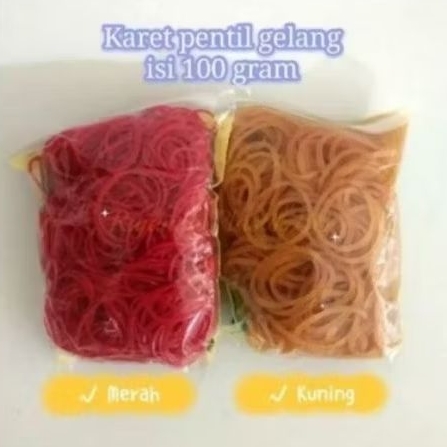 

Karet Gelang Premium 100gr Kuning Merah