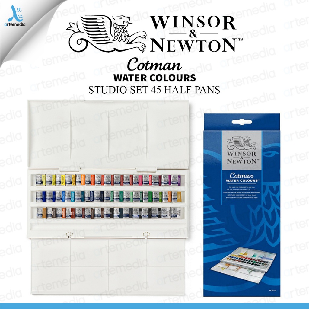 

Winsor & Newton Cotman 45 Half Pan Studio Set Watercolor Cat Air