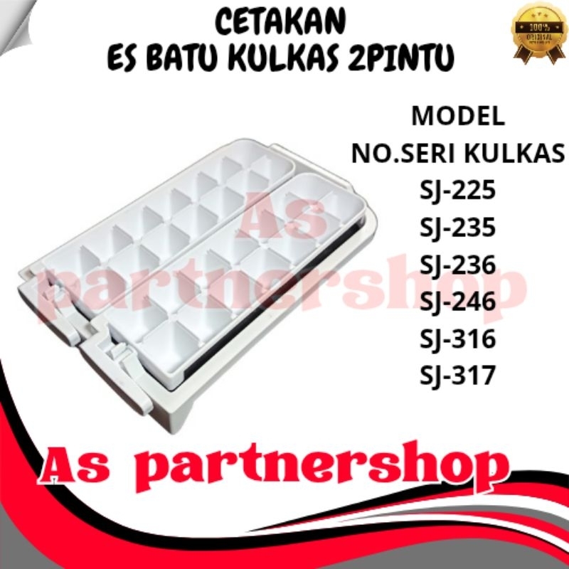 ice maker cetakan es batu kulkas sharp 2pintu original