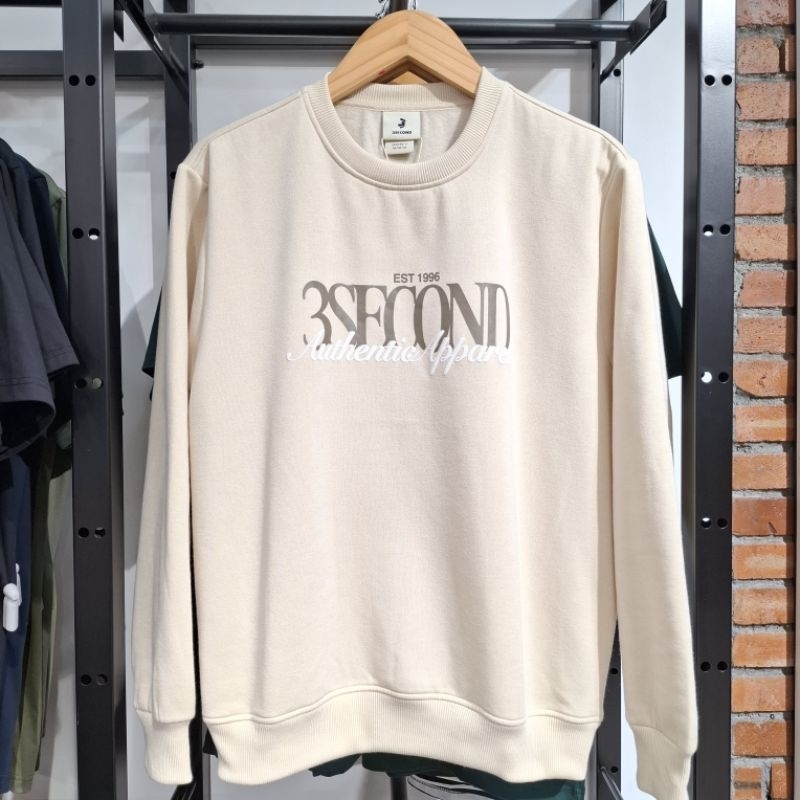 3SECOND Sweater Crewneck Pria Original 130225