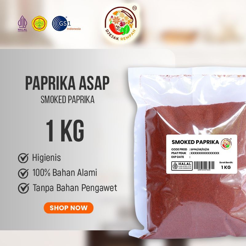 

Paprika Asap Bubuk / Smoke Paprika Powder Premium (Kemasan 100 Gr - 500 Gr)