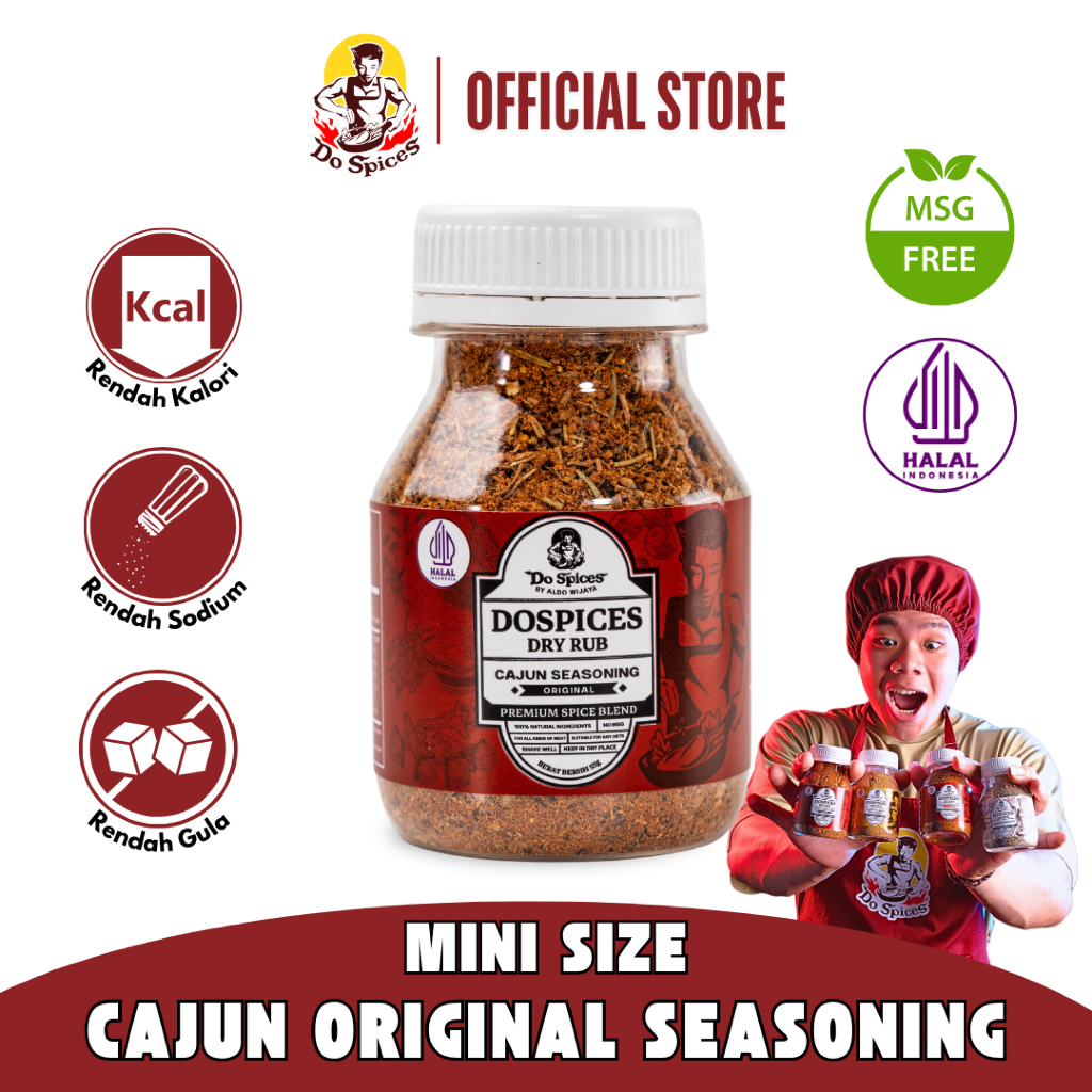 

Do Spices Healthy Dry Rub Bumbu Marinasi Rempah Rendah Kalori - Cajun Seasoning [Mini Size]