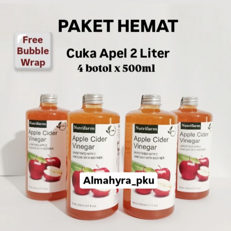 

Cuka Apel Nutrifarm Paket Bundle 4 Botol