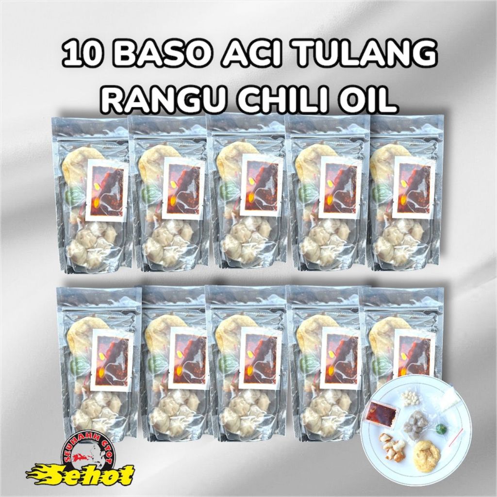 

[ CHILI OIL ] 10 BUNGKUS BASO ACI TULANG RANGU CHILI OIL