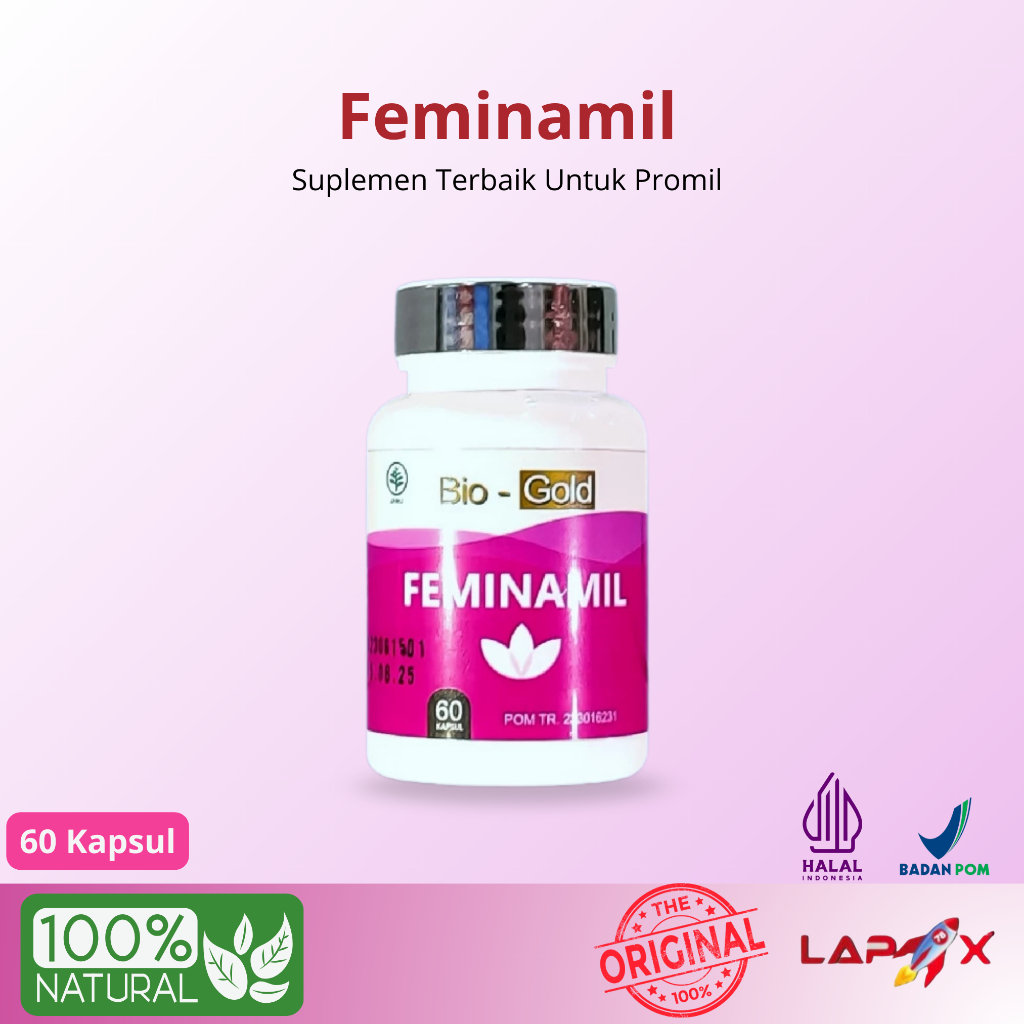 

Feminamil Bio Gold Kapsul Promil Cepat Hamil Penyubur Kandungan 350gr
