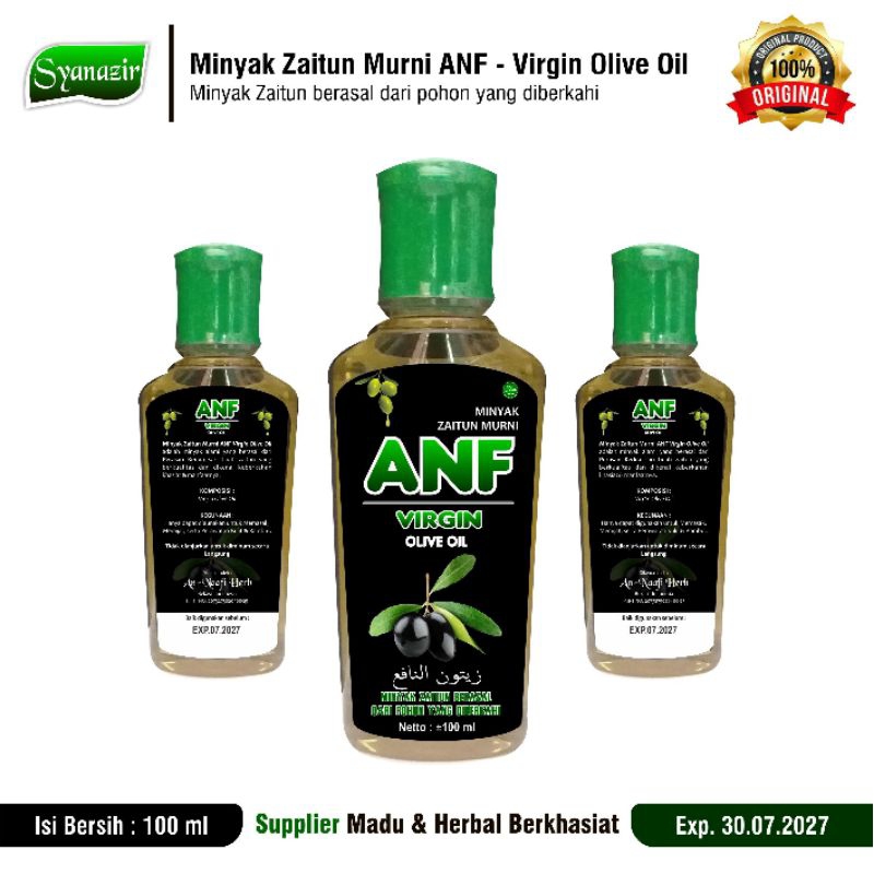 

MINYAK ZAITUN MURNI ANF - Virgin Olive Oil Pomace 100 ml