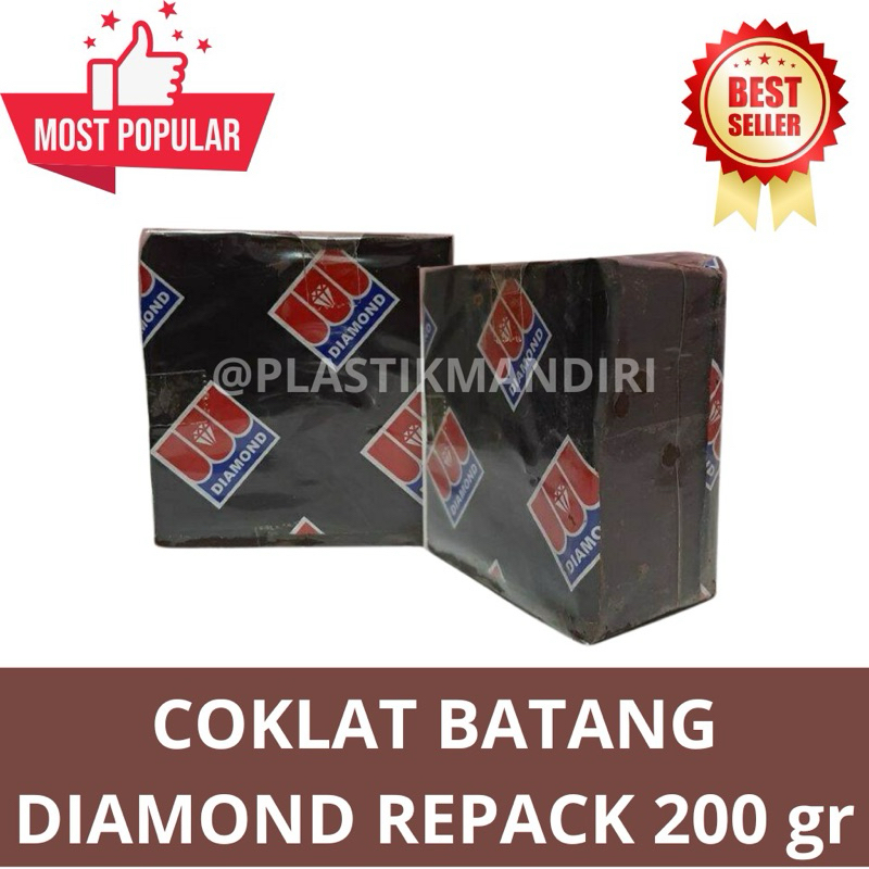 

Diamond Dark Chocolate Compund Cokelat Repack 200 gr
